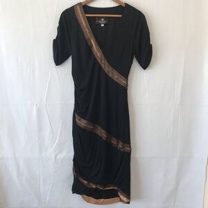 Domenico Vacca Black Bodycon Short Sleeve Dress